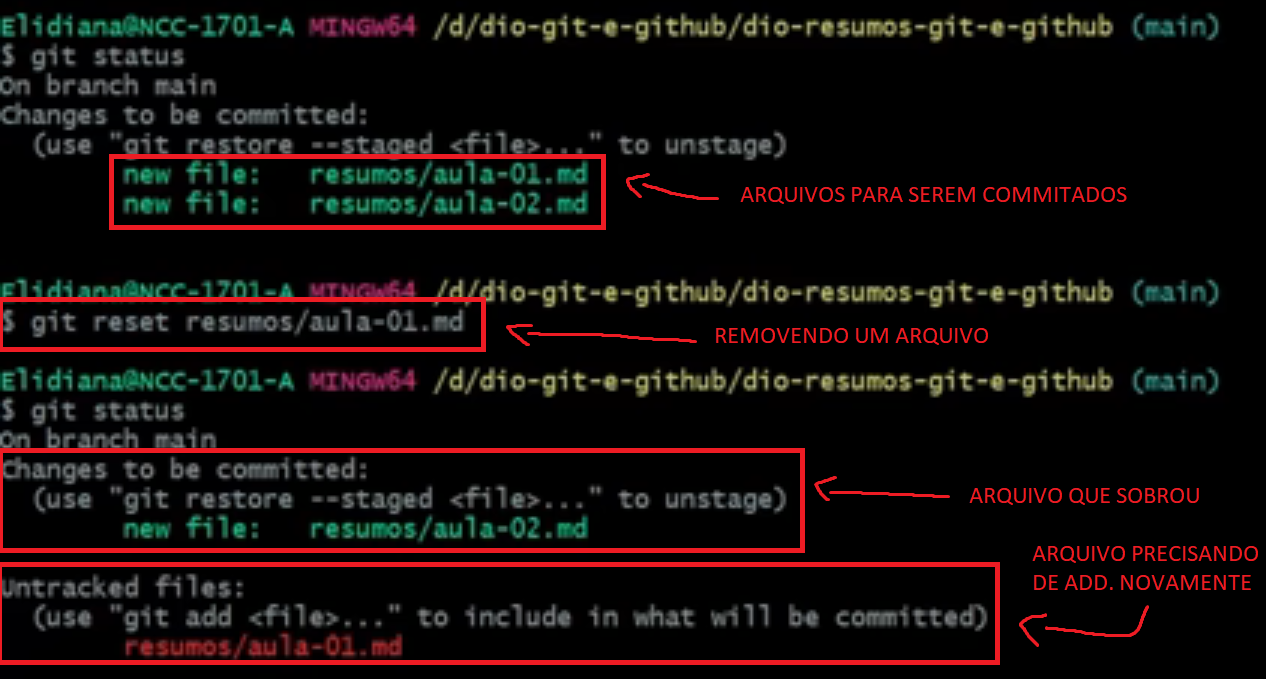 Desfazendo alterações no repositório